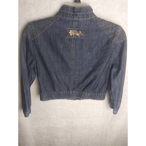 Arizona Jean Co. Vintage Cropped Zip Front Denim Jacket Women's Size M - Picture 4 of 13